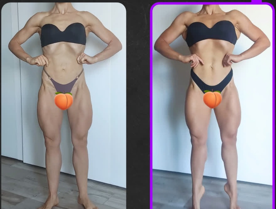 Prima e dopo: Un anno di percorso bodybuilding con IBS: 10 kg di muscoli in più, energie costanti, digestione sbloccata.